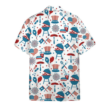 Gearhumans 3D 4th Of July Hawaii Shirt