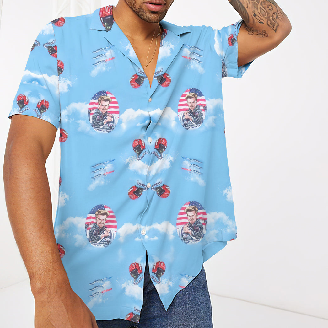 Honolulu Goose In Top Gun Hawaiian Shirt and Short Set - YesItCustom