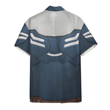 Gearhumans 3D Sam Wilson Captain America Custom Hawaii Shirt