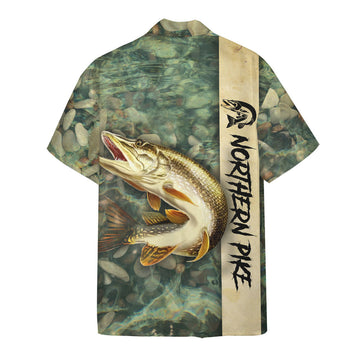 Gearhumans 3D Northern Pike Fishing Hawaii Shirt