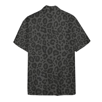 Gearhumans 3D Black Leopard Hawaii Shirt