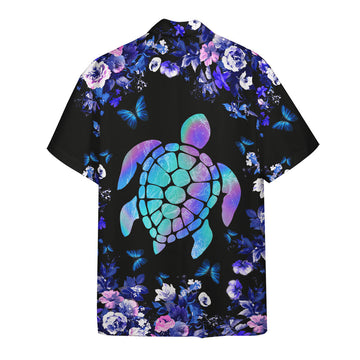 Gearhumans 3D Holographic Turtle Hawaii Shirt