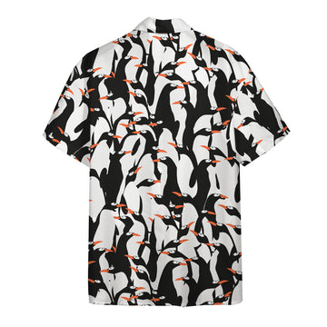 Gearhumans 3D Flying Penguins Hawaii Shirt