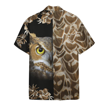 Gearhumans 3D Owl Hawaii Shirt