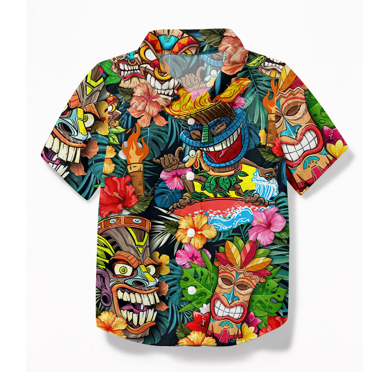 Gearhumans 3D Tiki Tiki Awesome Kid Hawaii Shirt