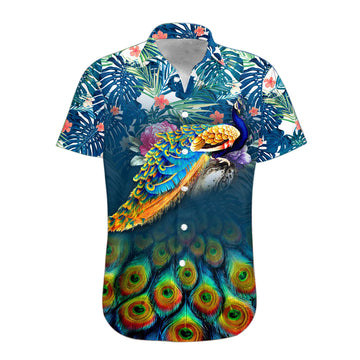 Gearhumans 3D Peacock Hawaii Shirt
