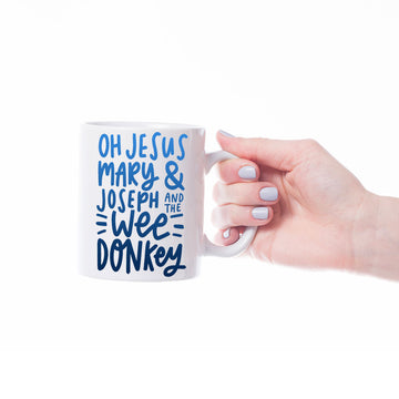 Gearhumans Oh Jesus Mary and Joseph And The Wee Donkey 3D Mug