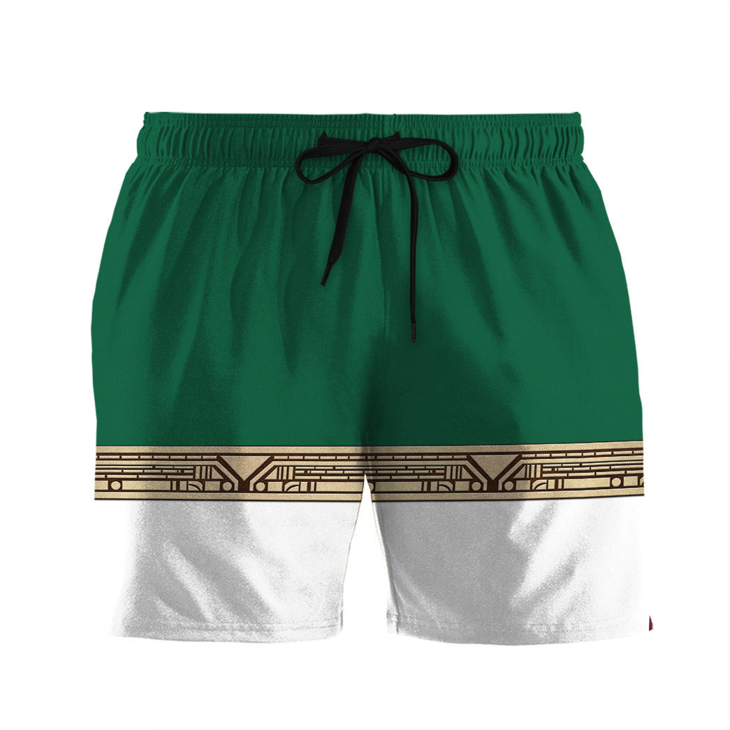Gearhumans 3D Power Ranger Zeo Green Shorts