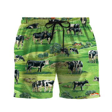 Gearhumans 3D Dairy Cow Beach Short