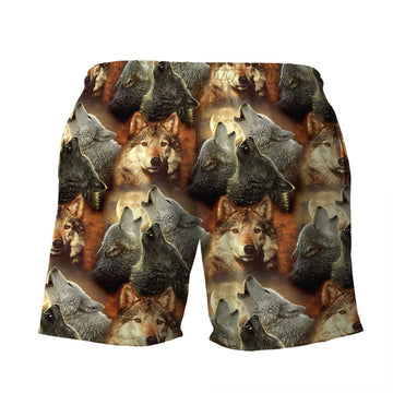 Gearhumans 3D Wolf Beach Short