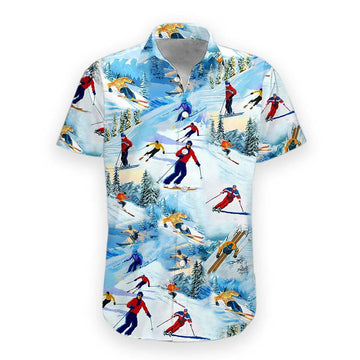 Gearhumans 3D Skiing Hawaii Shirt