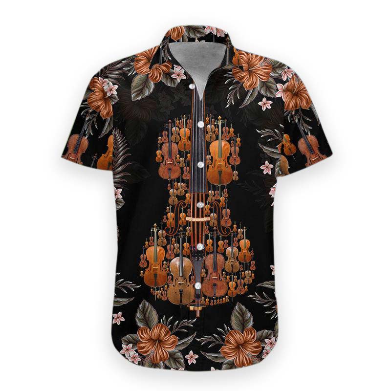 Gearhumans 3D Cello Hawaii Shirt