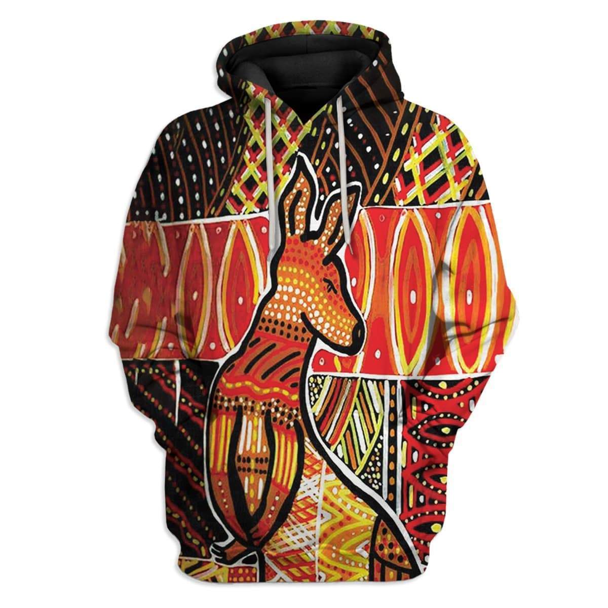 Aboriginal Kangaroo Custom T-Shirts Hoodie Apparel AN-DT0502204 3D Custom Fleece Hoodies Hoodie S 