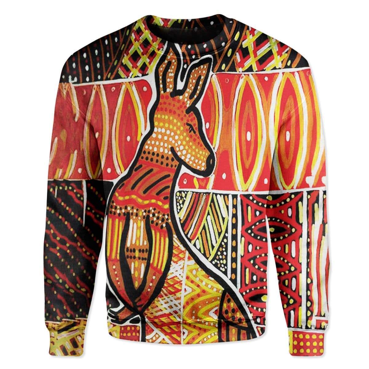 Aboriginal Kangaroo Custom T-Shirts Hoodie Apparel AN-DT0502204 3D Custom Fleece Hoodies Long Sleeve S 