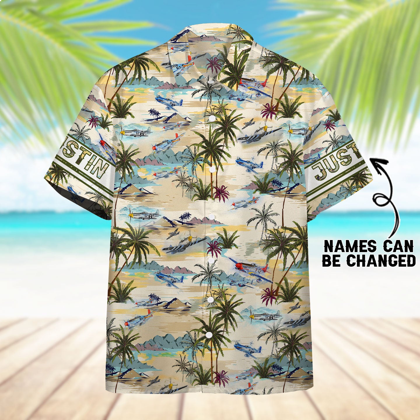 Gearhumans 3D Aircraft Hawaii Shirt