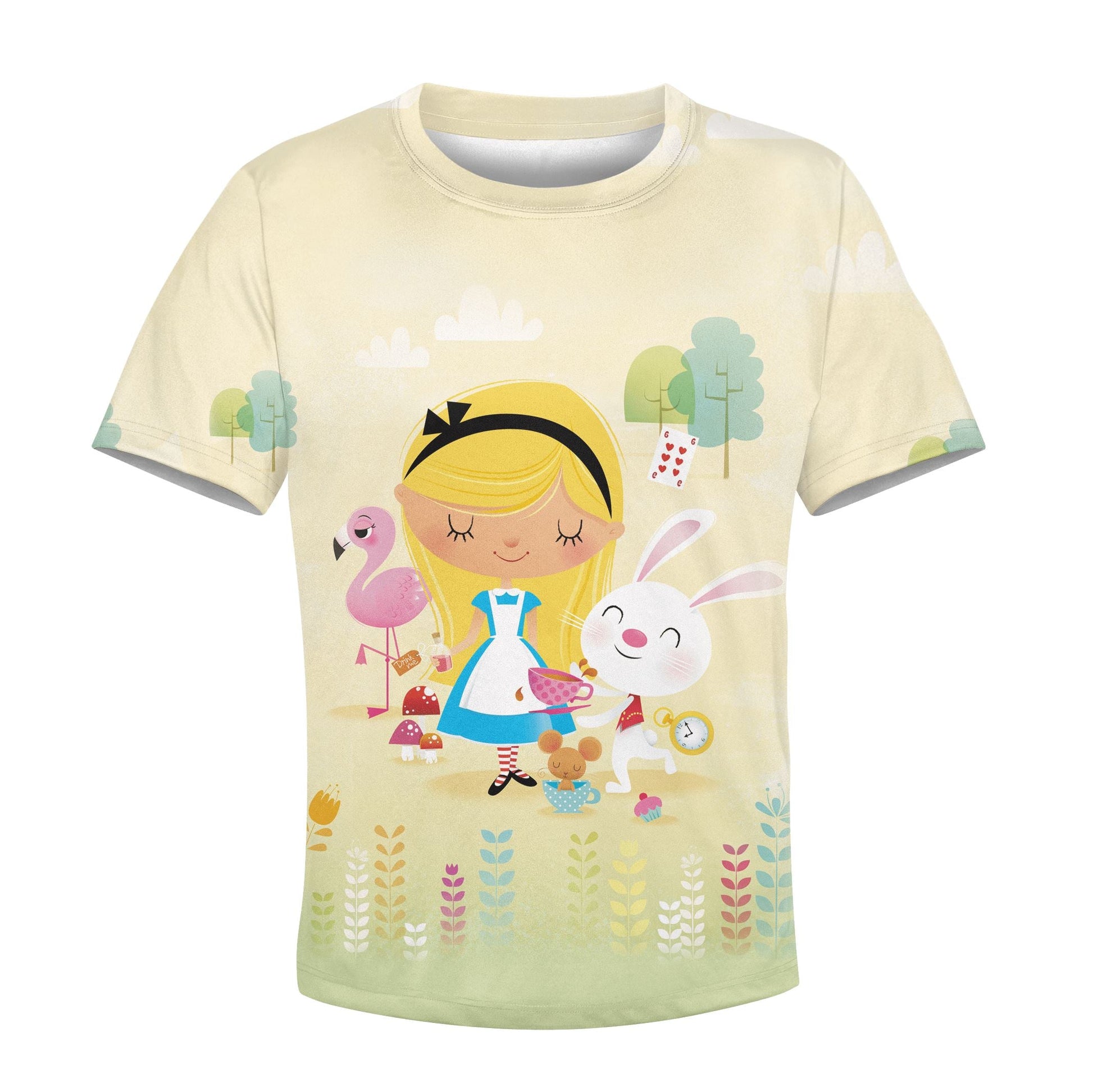 alice in wonderland Kid Custom Hoodies T-shirt Apparel HD-PET110313K kid 3D apparel Kid T-Shirt XS 