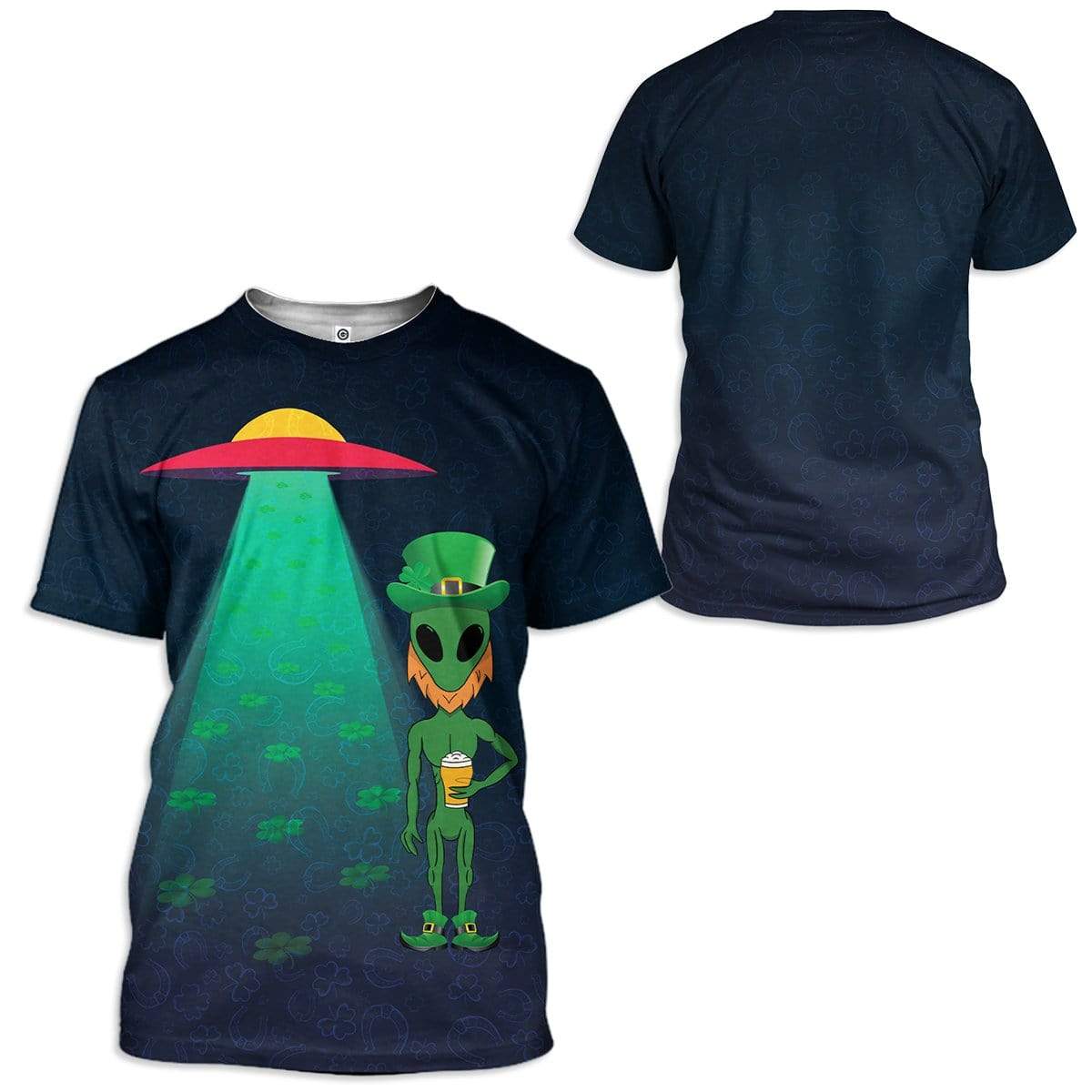 Alien St Patrick's Day Custom T-Shirts Hoodies Apparel HD-TA3101206 3D Custom Fleece Hoodies 