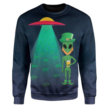 Gearhumans Alien St Patrick's Day Custom T-Shirts Hoodies Apparel