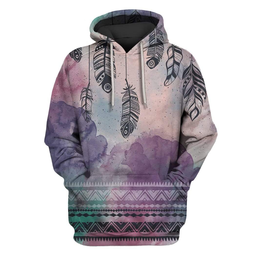 American Native Custom T-shirt - Hoodies Apparel HD-GH1106142 3D Custom Fleece Hoodies Hoodie S 