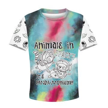 Animal in space Custom Hoodies T-shirt Apparel HD-GH1106210K kid 3D apparel Kid Hoodie S/6-8 