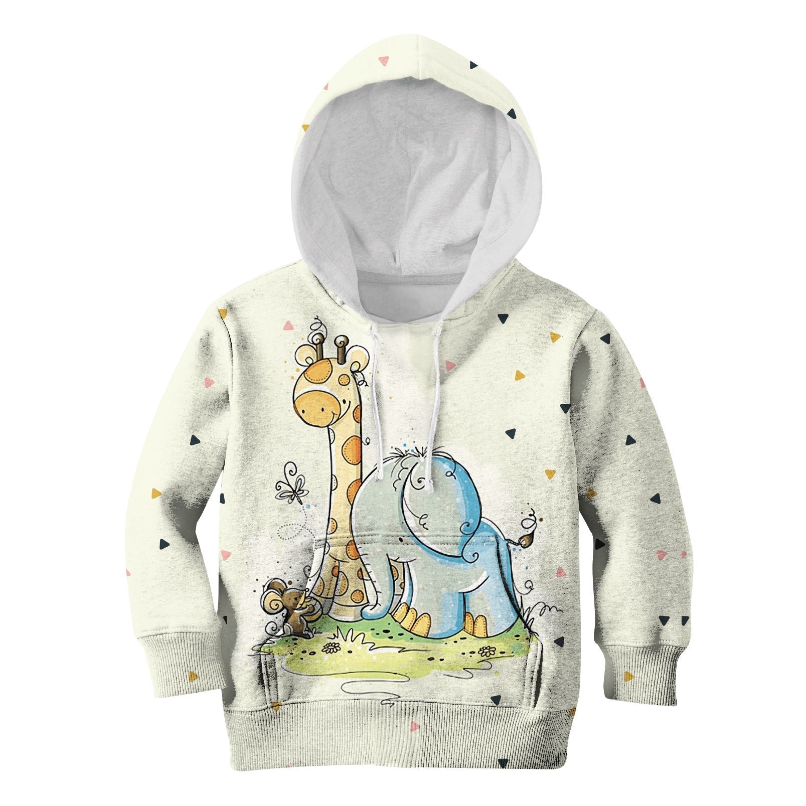 Animal In The Forest Custom Hoodies T-shirt Apparel HD-PET110279K kid 3D apparel Kid Hoodie S/6-8 