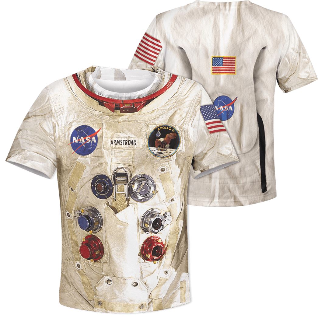 Armstrong Astronaut Kid Custom Hoodies T-shirt Apparel HD-KGH110124 kid 3D apparel 