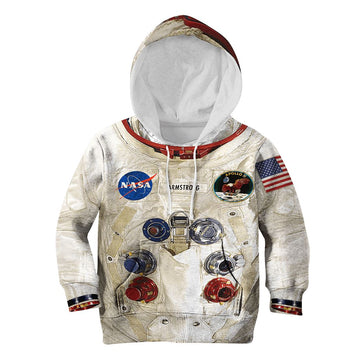 Armstrong Astronaut Kid Custom Hoodies T-shirt Apparel HD-KGH110124 kid 3D apparel Kid Hoodie 2XS/3-4 