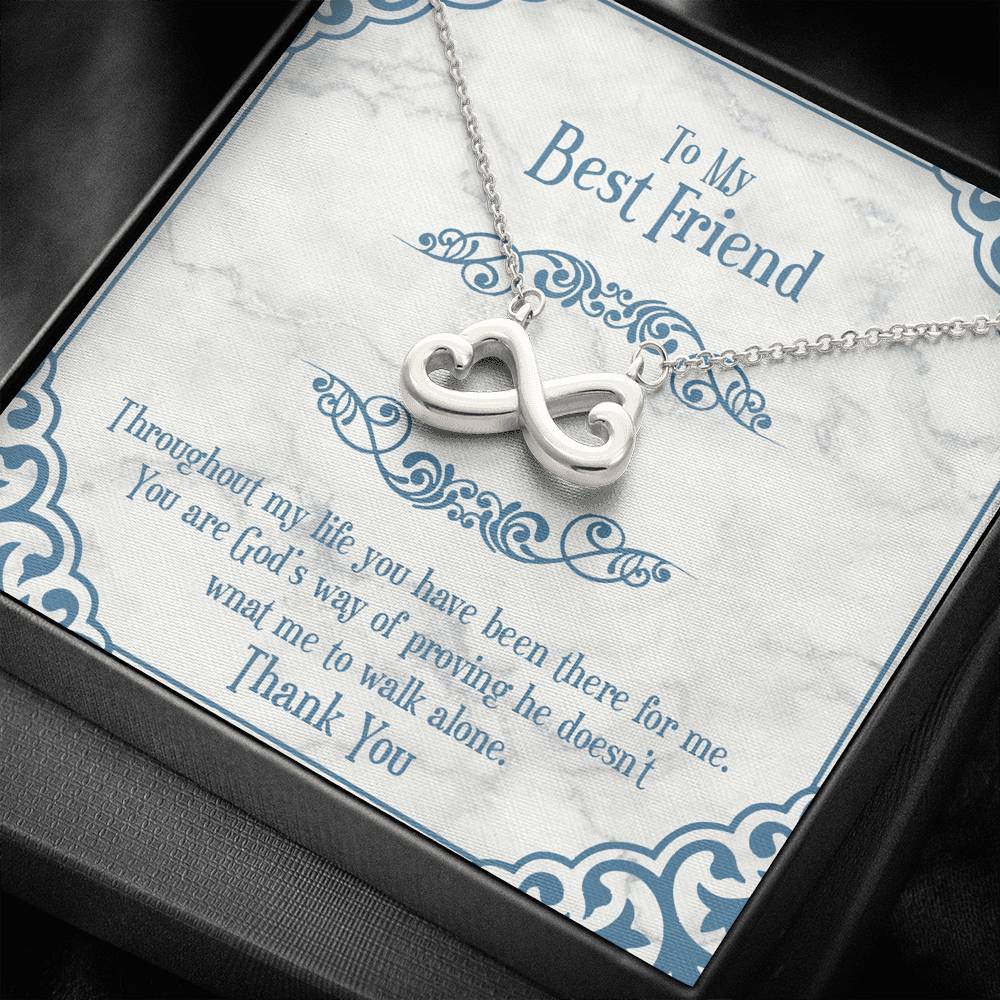 Gearhuman 3D Friendship Day To My Best Friend Custom Double Hearts Necklace With Message Card