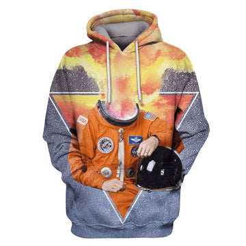 Gearhumans Astronaut Cosmic smoke T-Shirts - Zip Hoodies Apparel