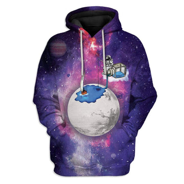Gearhumans Astronaut Fishing Outer Space Custom T-Shirts Hoodies Apparel
