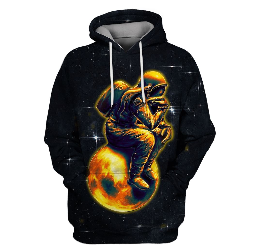 Astronaut in space Custom T-shirt - Hoodies Apparel GH110257 3D Custom Fleece Hoodies Hoodie S 