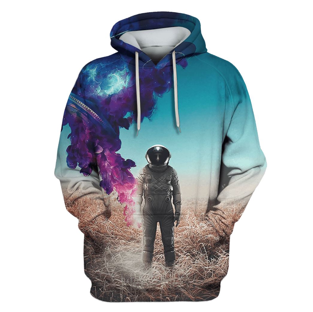 Astronaut In Space Custom T-shirt - Hoodies Apparel HD-GH110525 3D Custom Fleece Hoodies Hoodie S 