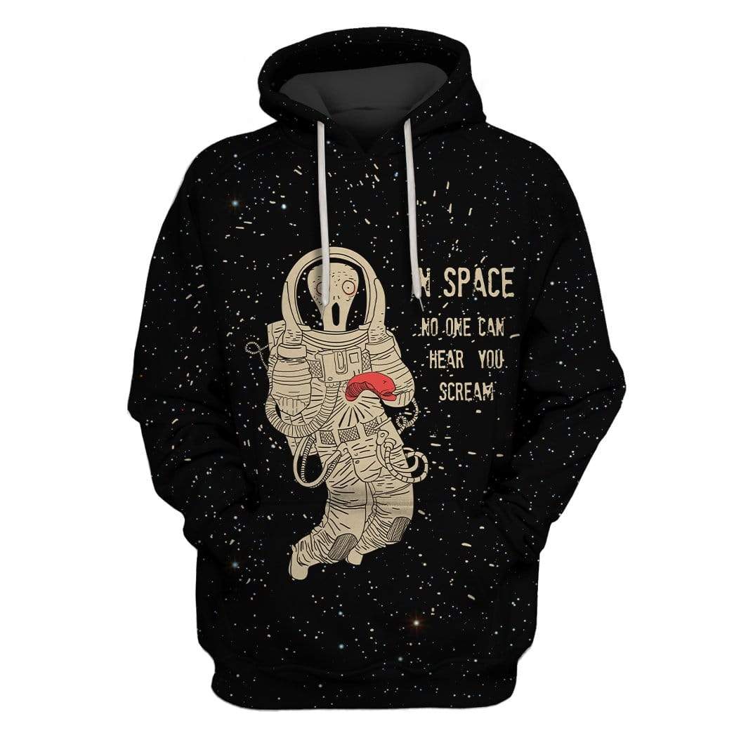 Astronaut in space Custom T-shirt - Hoodies Apparel HD-GH20041 3D Custom Fleece Hoodies Hoodie S 