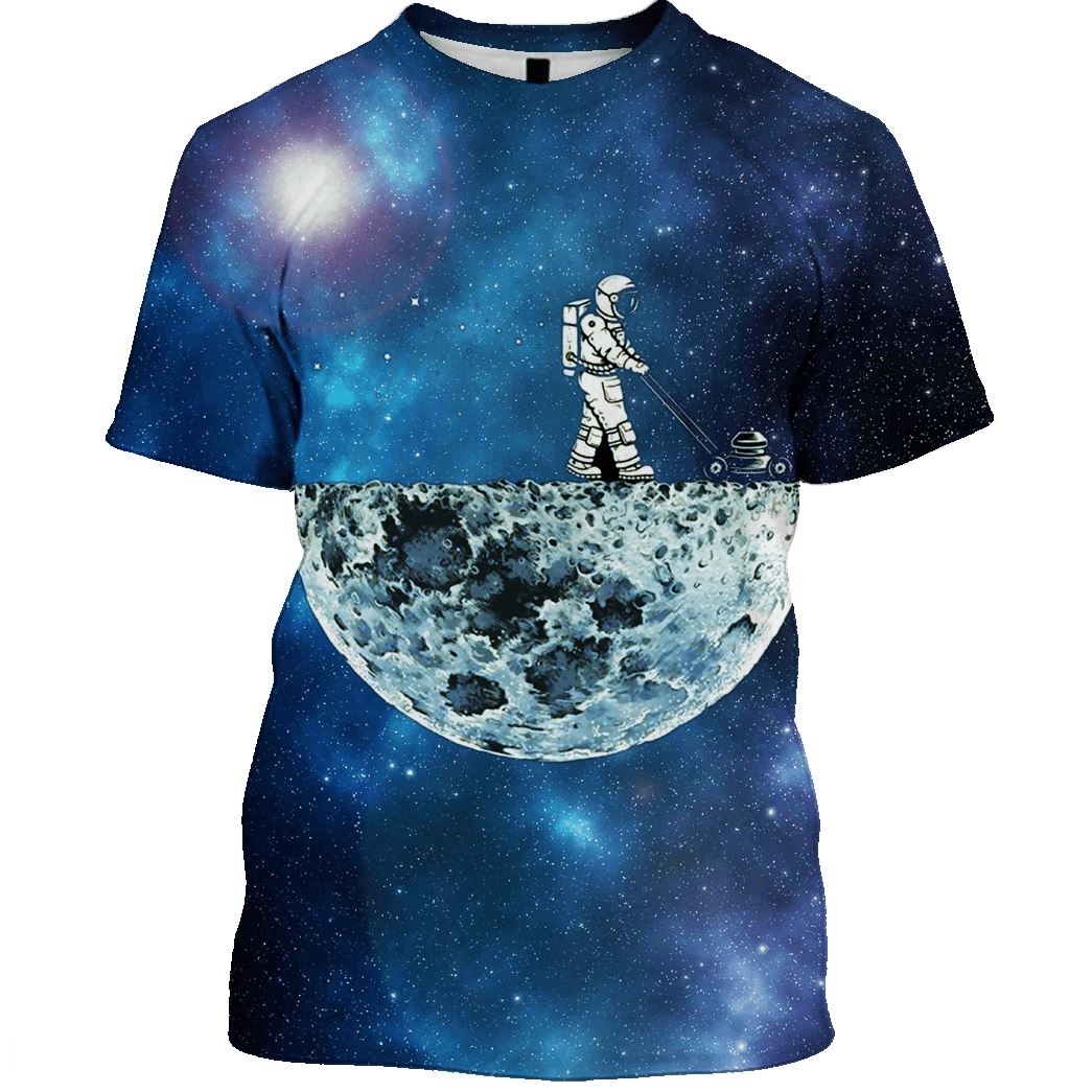 Astronaut in the moon's surface Custom T-shirt - Hoodies Apparel GH110376 3D Custom Fleece Hoodies 