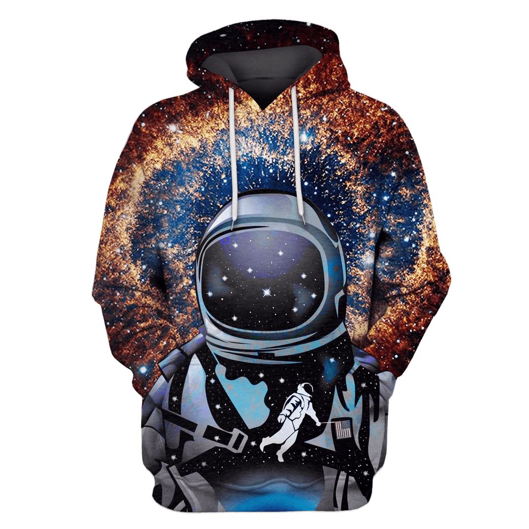 Astronaut in the space Custom T-shirt - Hoodies Apparel GH110322 3D Custom Fleece Hoodies Hoodie S 