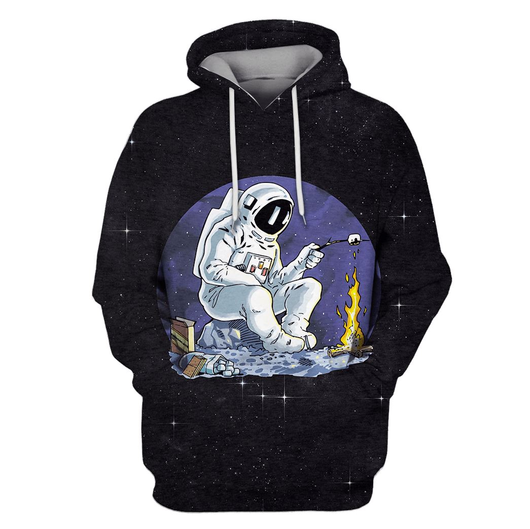 Astronaut in the space Custom T-shirt - Hoodies Apparel HD-GH110481 3D Custom Fleece Hoodies Hoodie S 