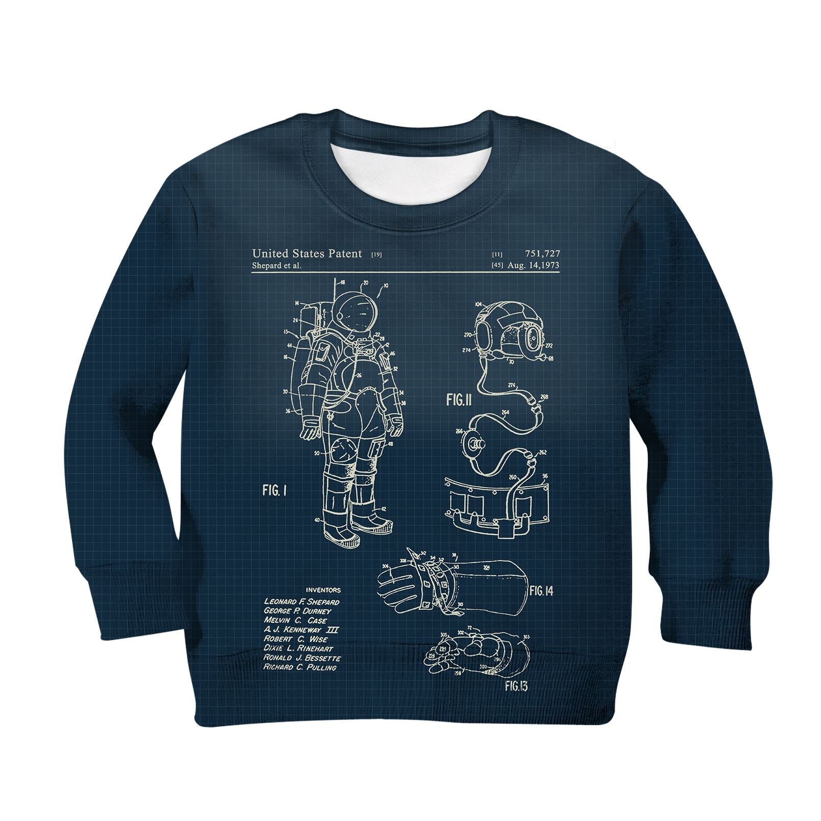 Astronaut Kid Custom Hoodies T-shirt Apparel HD-GH110511K kid 3D apparel Kid Sweatshirt S/6-8 