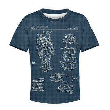 Astronaut Kid Custom Hoodies T-shirt Apparel HD-GH110511K kid 3D apparel Kid T-Shirt XS 