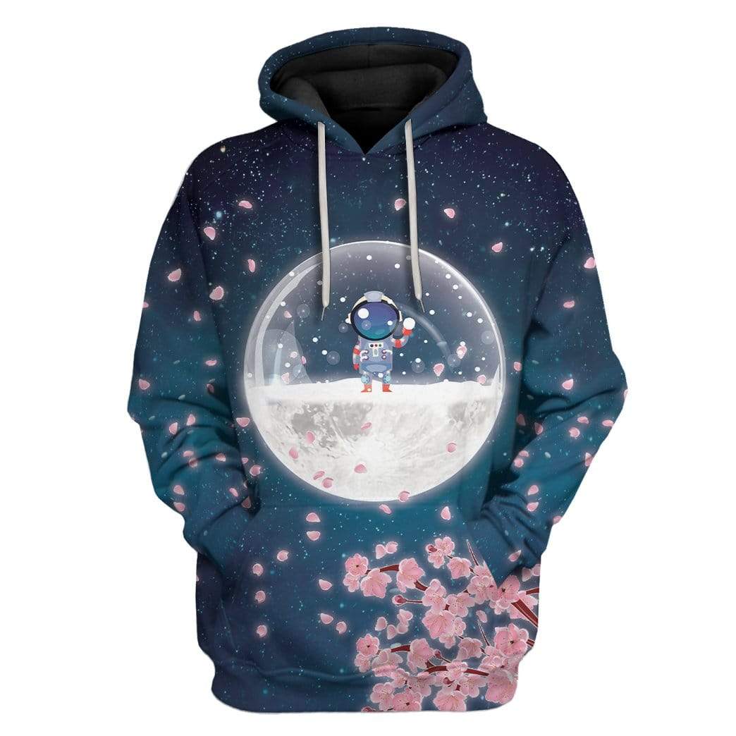 Astronaut On Winter Moon Custom T-Shirts Hoodies Apparel NA-TA1012194 3D Custom Fleece Hoodies Hoodie S 