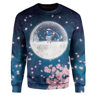 Gearhumans Astronaut On Winter Moon Custom T-Shirts Hoodies Apparel