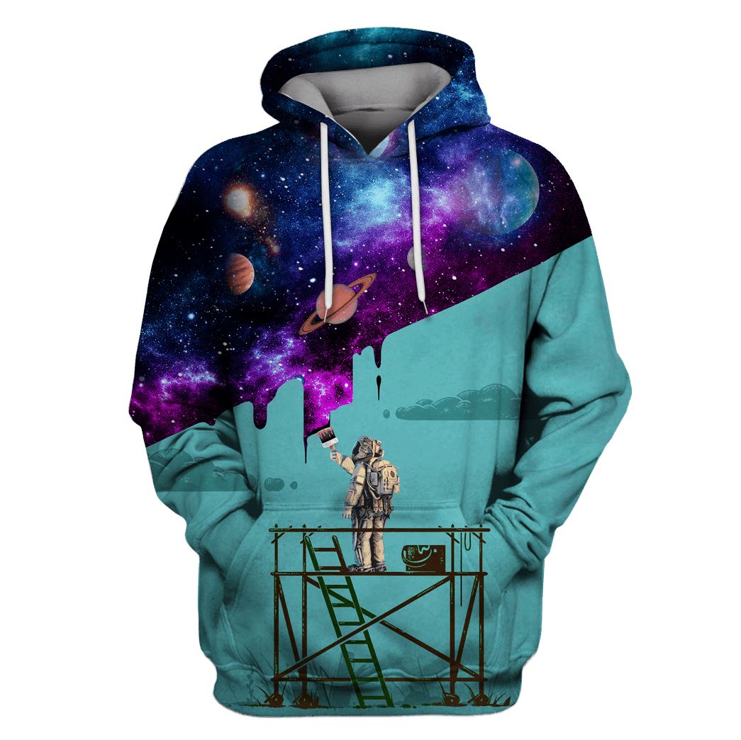 Gearhumans Astronaut Printing OuterSpace Custom T-shirt - Hoodies Appa