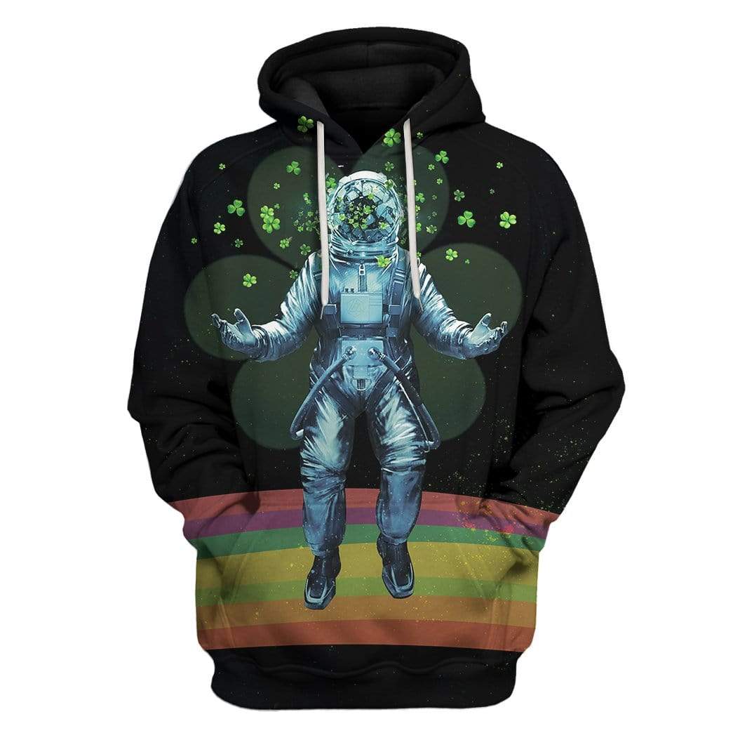 Astronaut Saint Patrick's Day Custom T-Shirts Hoodies Apparel GL-TA2001205 3D Custom Fleece Hoodies Hoodie S 