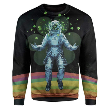 Gearhumans Astronaut Saint Patrick's Day Custom T-Shirts Hoodies Apparel