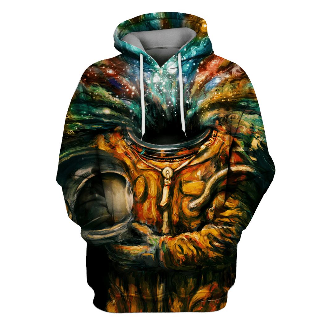 Astronaut Tiger Custom T-shirt - Hoodies Apparel GH110245 3D Custom Fleece Hoodies Hoodie S 