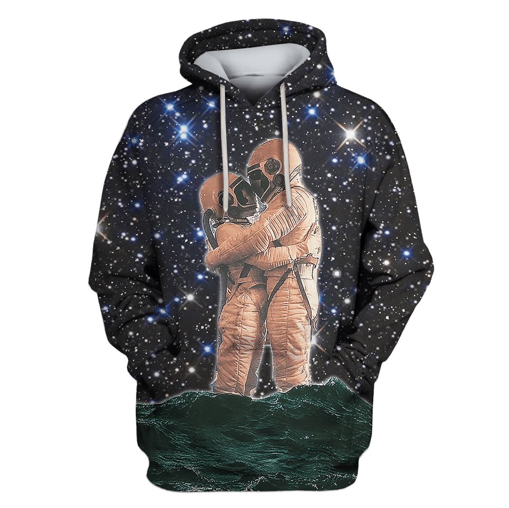 ASTRONAUTS IN SPACE Custom T-shirt - Hoodies Apparel HD-GH1105500 3D Custom Fleece Hoodies Hoodie S 