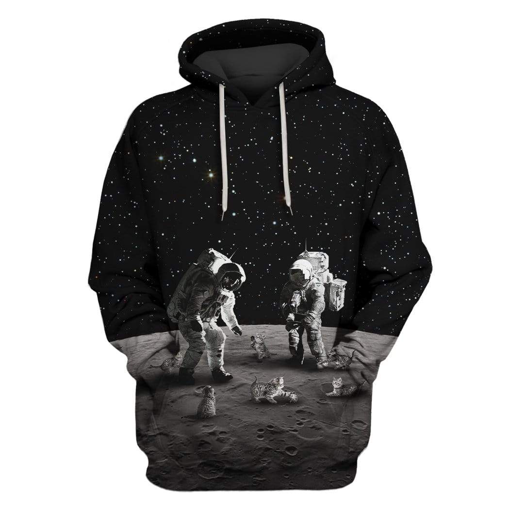 Astronauts in space Custom T-shirt - Hoodies Apparel HD-GH20103 3D Custom Fleece Hoodies Hoodie S 