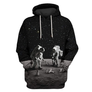 Gearhumans Astronauts in space Custom T-shirt - Hoodies Apparel