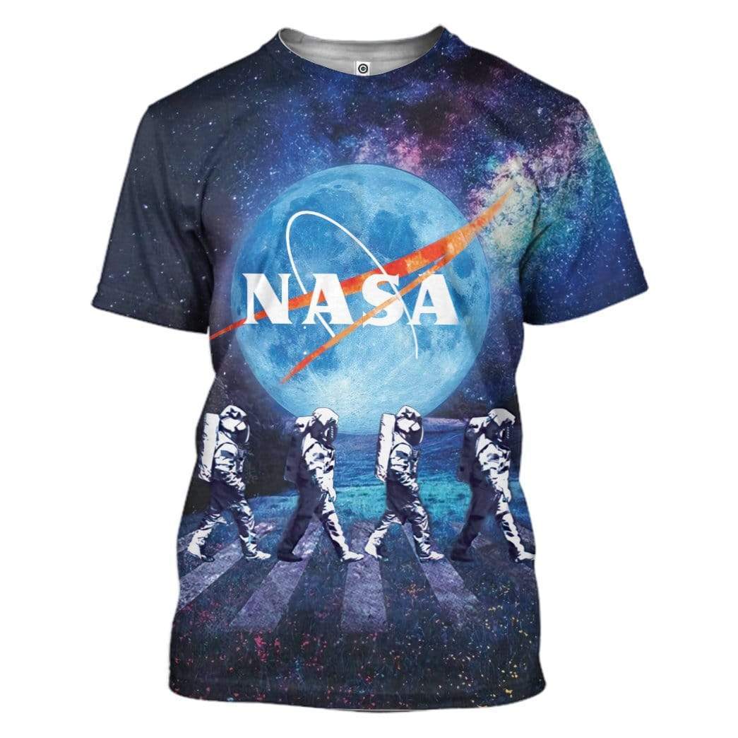 Astronauts Walking in Space Custom T-Shirts Hoodies Apparel NA-DT2312192 3D Custom Fleece Hoodies T-Shirt S 