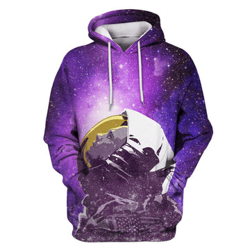 Gearhumans Astronut Looking Up Galaxy Custom T-shirt - Hoodies Apparel