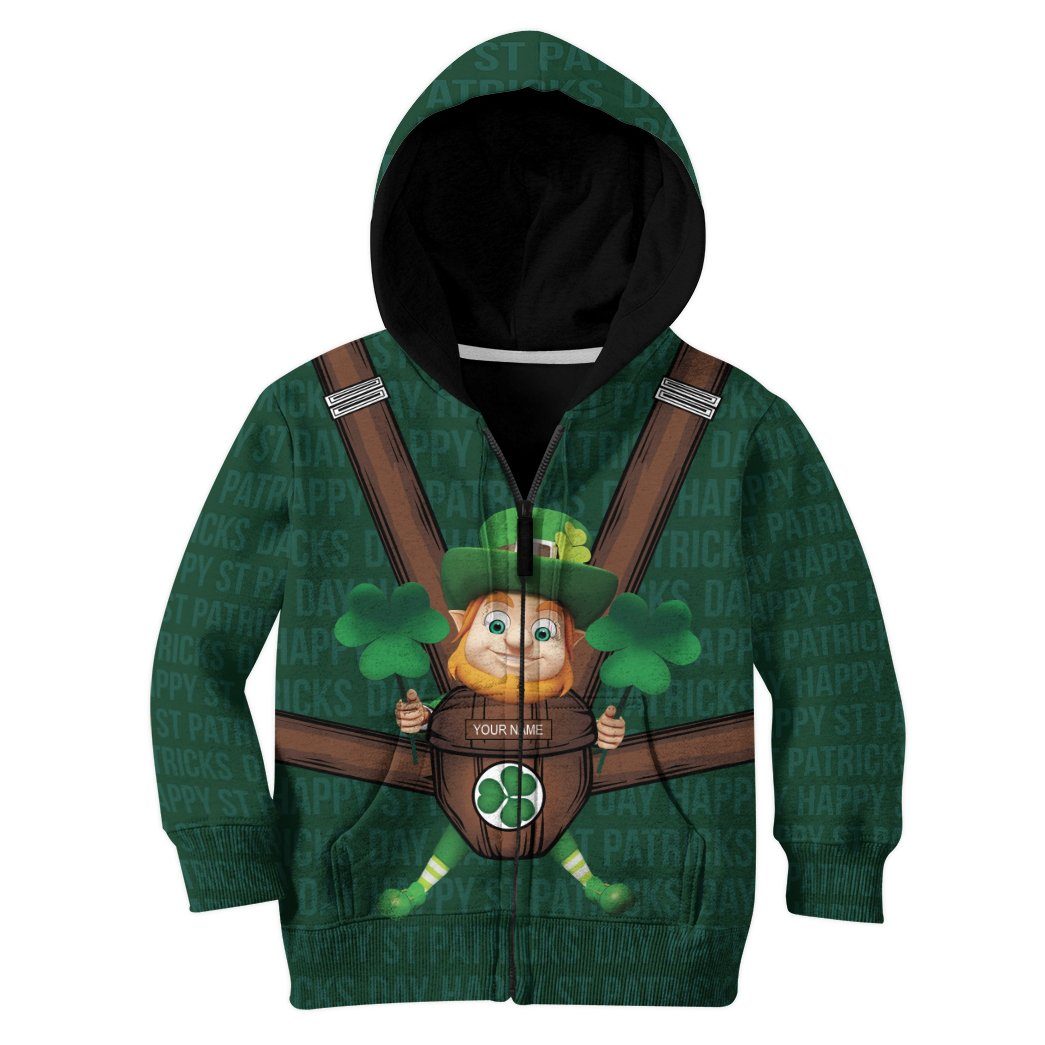 Baby Leprechaun Custom Name T-Shirts Hoodies Apparel CN-AT31012011 Kid 3D Apparel Kid Zip Hoodie S' 